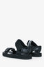 The Row Black 'Hook & Loop' Leather Sandals Size 37
