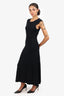 Sandro Black Knitted Cut-out Sleeveless Maxi Dress Size 3