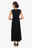 Sandro Black Knitted Cut-out Sleeveless Maxi Dress Size 3