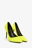 Saint Laurent Neon Yellow Pointed Pumps Size 40