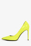 Saint Laurent Neon Yellow Pointed Pumps Size 40