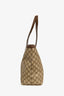 Gucci Beige Canvas Striped Medium 'Ophidia' Tote