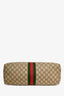 Gucci Beige Canvas Striped Medium 'Ophidia' Tote