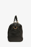 Gucci Black Pebbled Leather Red/Green Striped Bowler Bag with Strap
