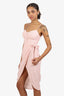 Reformation Pink/White Plaid Buttons Up Wrap Dress Size 2