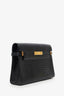 Saint Laurent Black Croc Embossed Medium Manhattan Shoulder Bag