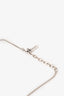 Saint Laurent Silver Tone Cassandre Twist Pendant Necklace
