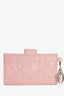 Christian Dior 2019 Pink Patent Leather Lady Dior Jasmine Card Holder