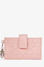 Christian Dior 2019 Pink Patent Leather Lady Dior Jasmine Card Holder
