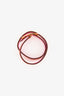 Hermès Red/Pink Swift Leather Behapi Double Tour Bracelet