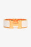 Hermès Gold Toned White Ceramic Clic Clac Bracelet