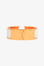 Hermès Gold Toned White Ceramic Clic Clac Bracelet