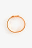 Hermès Gold Toned White Ceramic Clic Clac Bracelet