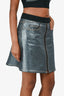 Louis Vuitton Denim/Fabric Metallic Mini Skirt Size 38