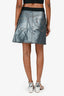 Louis Vuitton Denim/Fabric Metallic Mini Skirt Size 38
