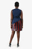 Louis Vuitton Blue/Red Knit Striped Mini Dress Size L