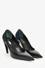 Louis Vuitton Black Leather/Navy Suede Curved Heels Size 37