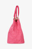 Christian Dior 2007 Pink Cannage Jacquard Canvas Lady Dior Tote