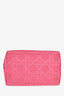 Christian Dior 2007 Pink Cannage Jacquard Canvas Lady Dior Tote