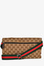 Gucci Brown Leather/ Canvas GG Supreme Belt Bag