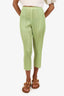 Pleats Please Issey Miyake Green Pleated Capri Pants Size 2