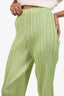 Pleats Please Issey Miyake Green Pleated Capri Pants Size 2