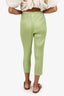 Pleats Please Issey Miyake Green Pleated Capri Pants Size 2