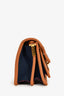 Marni Brown/Navy Canvas Mini Trunk Crossbody