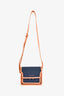 Marni Brown/Navy Canvas Mini Trunk Crossbody