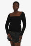 Gauge 81 Black Square Neck Long Sleeves Top Size M