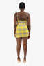 Miaou Yellow/Blue Tartan Patterned Mini Dress Size M