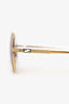 Fendi Gold Frame Crystal Baguette Square Sunglasses