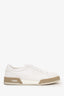 Fendi White/Beige Calfskin Match Low Top Sneakers Size 7 Mens