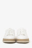 Fendi White/Beige Calfskin Match Low Top Sneakers Size 7 Mens