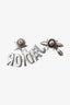 Christian Dior Silver Tone Crystal J'Adior Mismatched Earrings