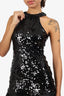 Sandro Black Sequin Sleeveless Mini Dress Size 36