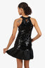Sandro Black Sequin Sleeveless Mini Dress Size 36