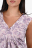 Marni Lilac/Cream Printed Cotton Sleeveless Top Size 38