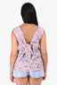 Marni Lilac/Cream Printed Cotton Sleeveless Top Size 38
