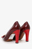 Louis Vuitton Red Patent Fleur Pumps Size 35.5