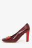 Louis Vuitton Red Patent Fleur Pumps Size 35.5