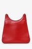 Celine Red Leather Circle Flap Crossbody Bag