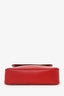Celine Red Leather Circle Flap Crossbody Bag