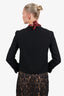 Prada Black Ruffle Blazer Jacket Size 40