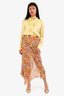 Veronica Beard Prange/Pink Silk Floral Printed Split Side Midi Skirt Size 0