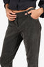Brunello Cucinelli Dark Grey Velvet Straight Leg Pants Size 12