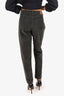 Brunello Cucinelli Dark Grey Velvet Straight Leg Pants Size 12