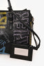 Balenciaga Black Leather Graffiti Printed Papier A6 Tote