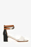 Hermès Tricolour Leather Manege Ankle Wrap Sandals Size 37.5