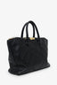 Burberry Black Embossed Check Leather Dewsbury Tote Bag With Strap